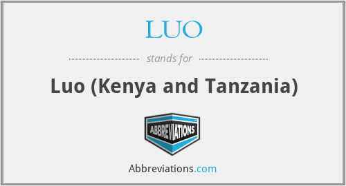 LUO - Luo (Kenya and Tanzania)