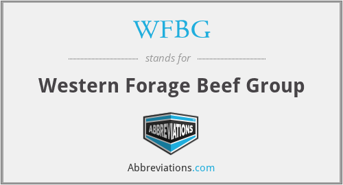 WFBG - Western Forage Beef Group