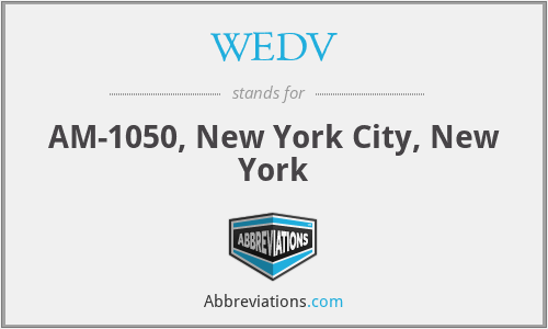 WEDV - AM-1050, New York City, New York