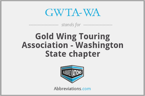 GWTA-WA - Gold Wing Touring Association - Washington State chapter