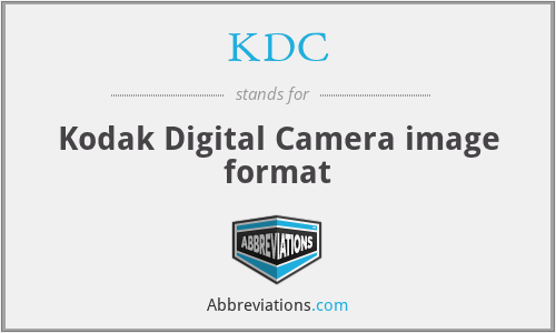 KDC - Kodak Digital Camera image format