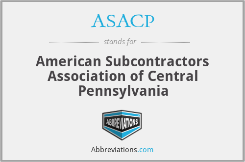 ASACP - American Subcontractors Association of Central Pennsylvania