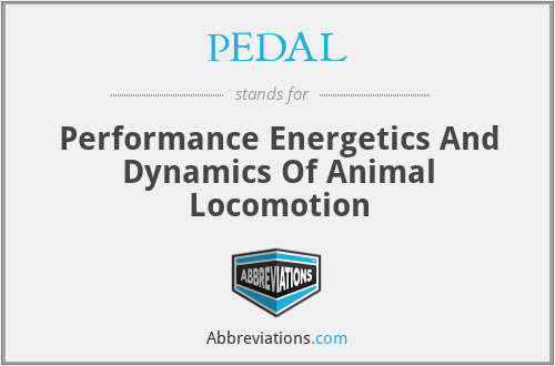PEDAL - Performance Energetics And Dynamics Of Animal Locomotion