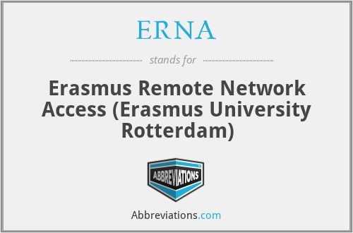 ERNA - Erasmus Remote Network Access (Erasmus University Rotterdam)