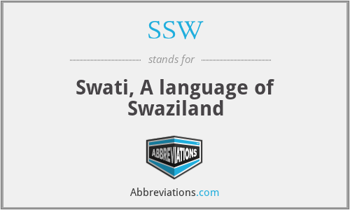 SSW - Swati, A language of Swaziland