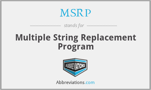MSRP - Multiple String Replacement Program
