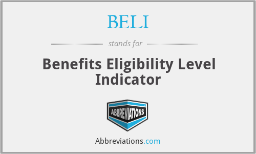 BELI - Benefits Eligibility Level Indicator