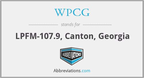 WPCG - LPFM-107.9, Canton, Georgia