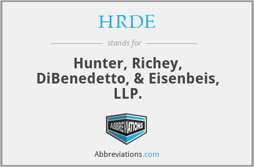 HRDE - Hunter, Richey, DiBenedetto, & Eisenbeis, LLP.