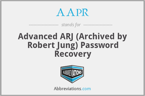 AAPR - Advanced ARJ (Archived by Robert Jung) Password Recovery