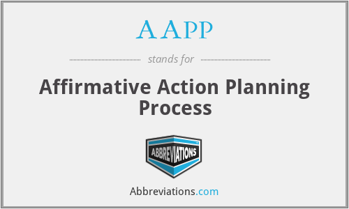 AAPP - Affirmative Action Planning Process