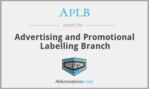 APLB - Advertising and Promotional Labelling Branch