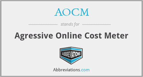 AOCM - Agressive Online Cost Meter