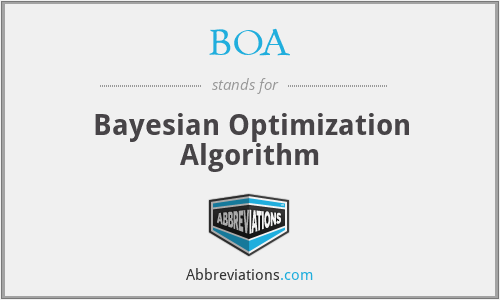 BOA - Bayesian Optimization Algorithm