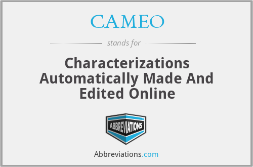 CAMEO - Characterizations Automatically Made And Edited Online