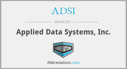 ADSI - Applied Data Systems, Inc.