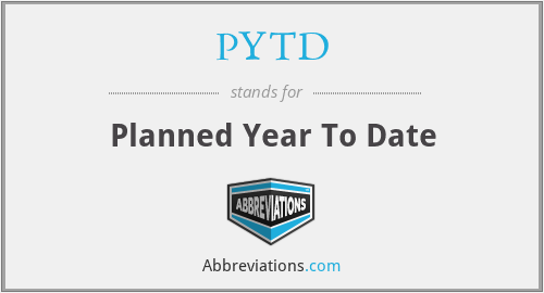 PYTD - Planned Year To Date