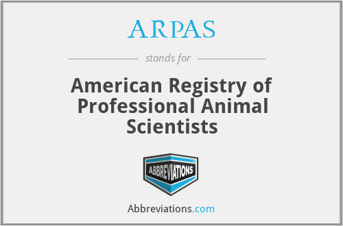 ARPAS - American Registry of Professional Animal Scientists