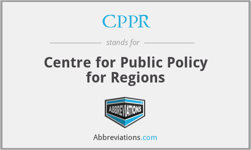 CPPR - Centre for Public Policy for Regions
