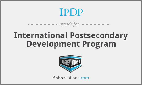 IPDP - International Postsecondary Development Program
