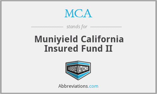 MCA - Muniyield California Insured Fund II