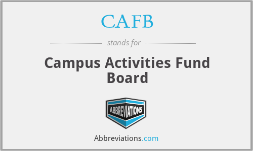 CAFB - Campus Activities Fund Board