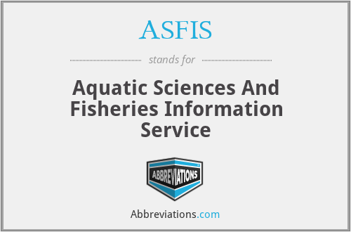 ASFIS - Aquatic Sciences And Fisheries Information Service