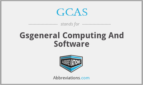GCAS - Gsgeneral Computing And Software