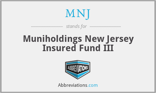 MNJ - Muniholdings New Jersey Insured Fund III