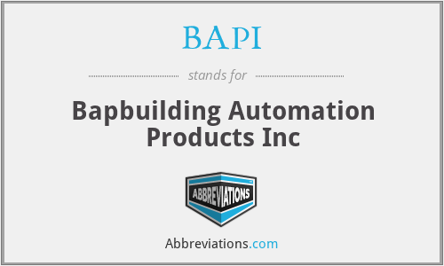 BAPI - Bapbuilding Automation Products Inc
