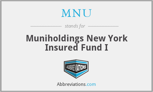 MNU - Muniholdings New York Insured Fund I