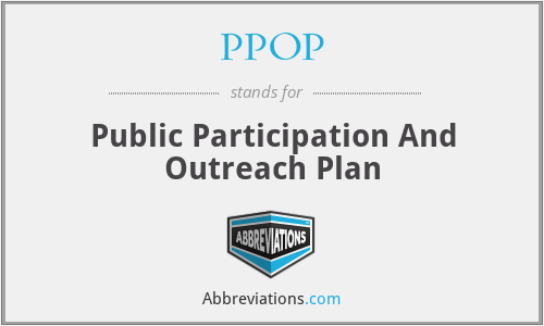 PPOP - Public Participation And Outreach Plan