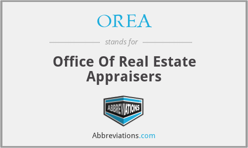 OREA - Office Of Real Estate Appraisers