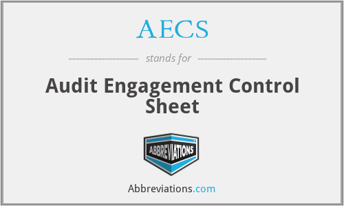 AECS - Audit Engagement Control Sheet
