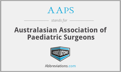 AAPS - Australasian Association of Paediatric Surgeons