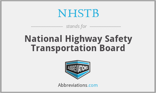 NHSTB - National Highway Safety Transportation Board