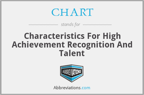 CHART - Characteristics For High Achievement Recognition And Talent