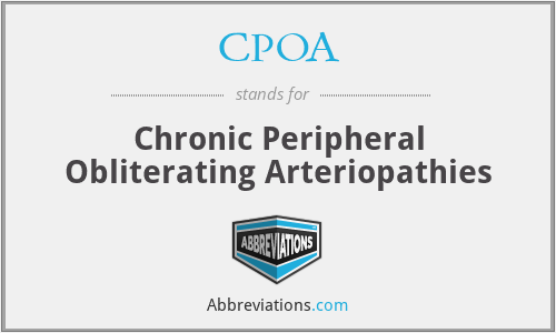 CPOA - Chronic Peripheral Obliterating Arteriopathies