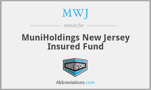 MWJ - MuniHoldings New Jersey Insured Fund