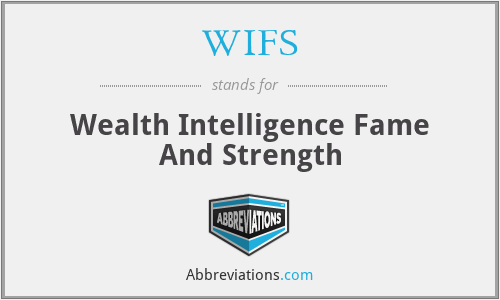 WIFS - Wealth Intelligence Fame And Strength