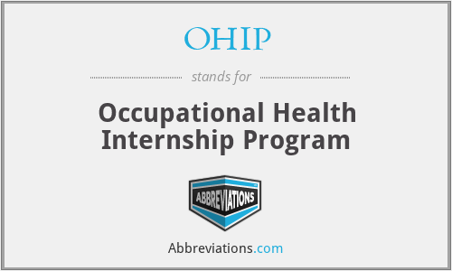 OHIP - Occupational Health Internship Program