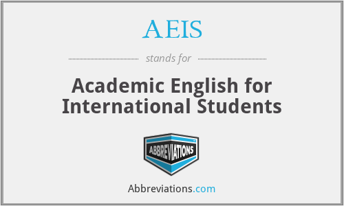 AEIS - Academic English for International Students