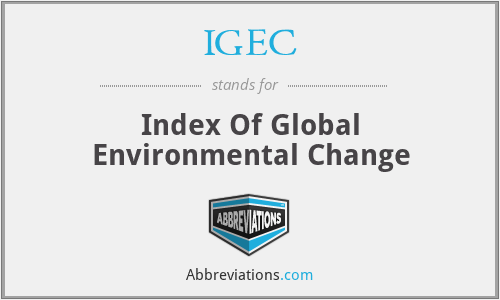 IGEC - Index Of Global Environmental Change