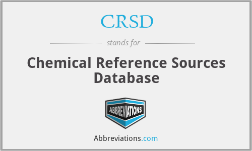 CRSD - Chemical Reference Sources Database
