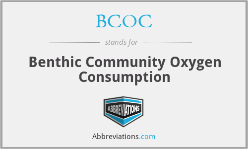 BCOC - Benthic Community Oxygen Consumption
