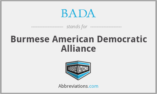 BADA - Burmese American Democratic Alliance