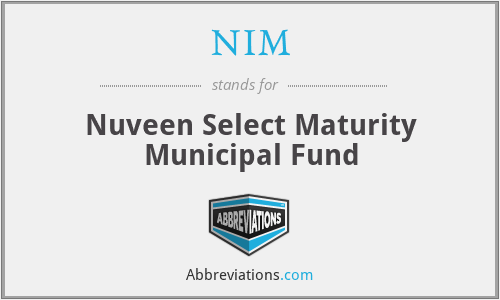 NIM - Nuveen Select Maturity Municipal Fund