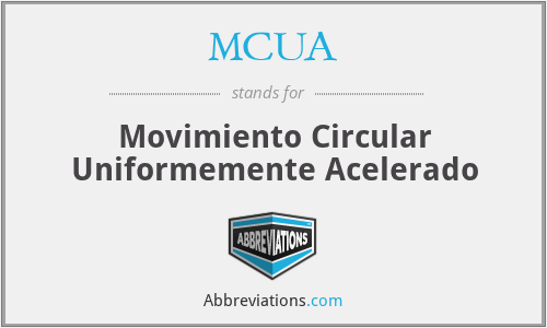 MCUA - Movimiento Circular Uniformemente Acelerado