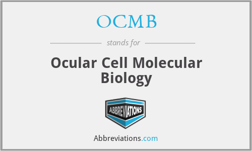 OCMB - Ocular Cell Molecular Biology