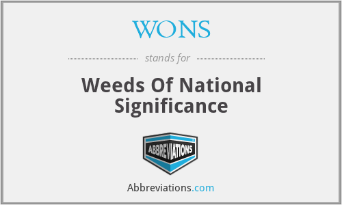 WONS - Weeds Of National Significance